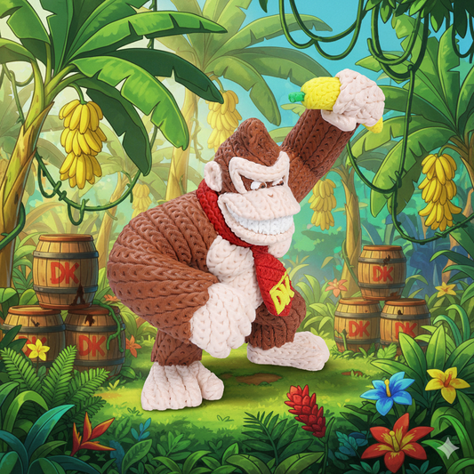 Donkey Kong Knitted 3D