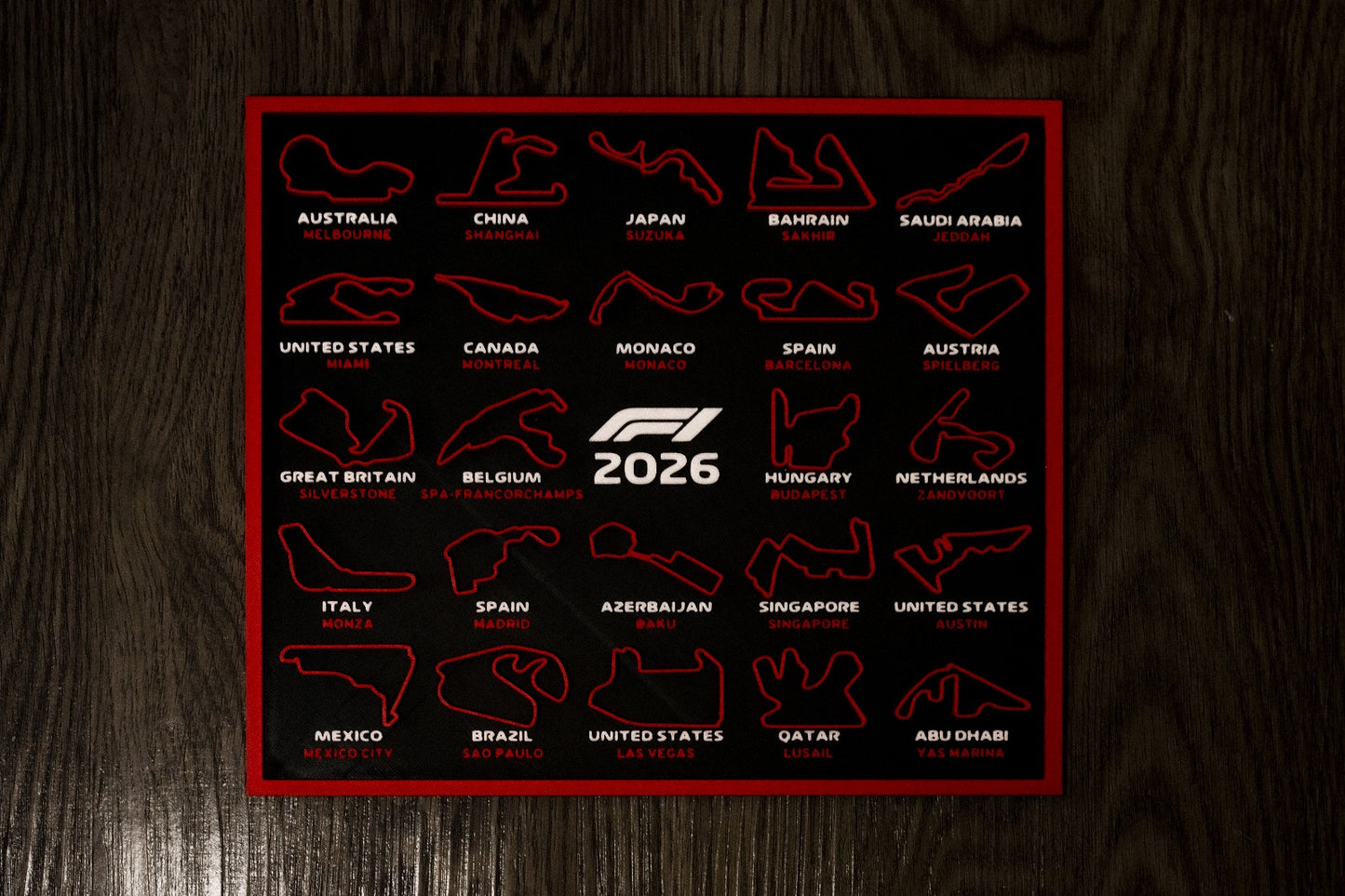 Calendário F1 3D