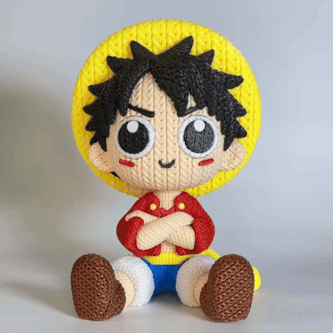 Luffy Knitted 3D