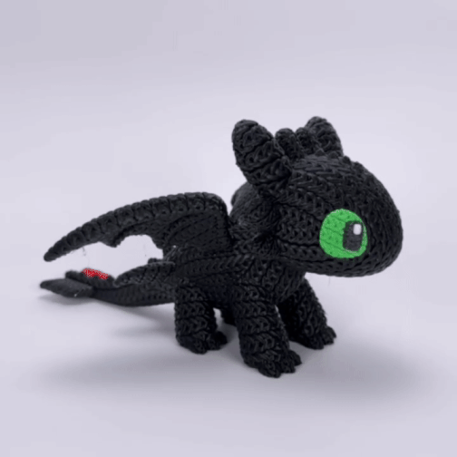 Toothless Knitted 3D